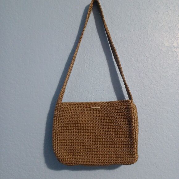 The Sak Handbags - The SAK Classic Brown Crochet Shoulder Bag